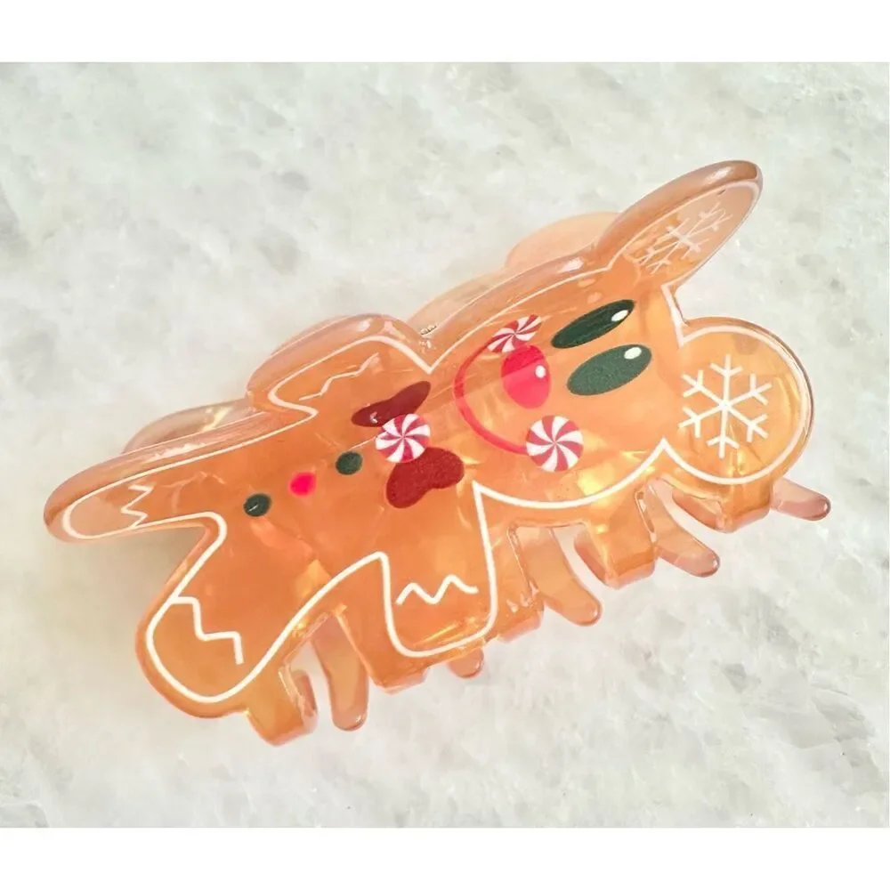 Mickey Mouse Christmas gingerbread hair claw